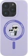 Etui plecki Karl Lagerfeld Silicone Karl&Choupette Heads Ring MagSafe do iPhone 16 Pro Max Purple (3666339318758) - obraz 4