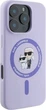 Etui plecki Karl Lagerfeld Silicone Karl&Choupette Heads Ring MagSafe do iPhone 16 Pro Purple (3666339318741) - obraz 2