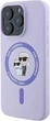 Etui plecki Karl Lagerfeld Silicone Karl&Choupette Heads Ring MagSafe do iPhone 16 Pro Purple (3666339318741) - obraz 3