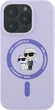 Etui plecki Karl Lagerfeld Silicone Karl&Choupette Heads Ring MagSafe do iPhone 16 Pro Purple (3666339318741) - obraz 4