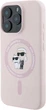 Etui plecki Karl Lagerfeld Silicone Karl&Choupette Heads Ring MagSafe do iPhone 16 Pro Pink (3666339318772) - obraz 3