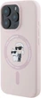 Etui plecki Karl Lagerfeld Silicone Karl&Choupette Heads Ring MagSafe do iPhone 16 Pro Max Pink (3666339318796) - obraz 4