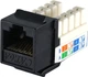Модуль EPNew KeyStone RJ45 UTP cat 5e, 6, 6a Slim W - 16.6 мм Черный (GKTVM-U0BK) - изображение 1