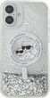 Etui plecki Karl Lagerfeld Liquid Glitter Karl&Choupette Head Magsafe do iPhone 16 Transparent (3666339319120) - obraz 3
