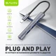 USB-хаб Bavin HUB-19 USB-C/1xUSB 3.0/3xUSB 2.0 Gray - зображення 8