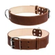 Ошейник для собак XL Collar Двойной, коричневый — кожаный плоский, регулируемый; ширина 45 мм, длина 56–68 см, металлическая фурнитура — арт. 03596 - изображение 1