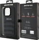 Панель AMG Leather Debossed Lines Black Logo для Apple iPhone 16 Pro Max Black (AMHCP16XGSEBK) - зображення 8