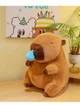 Мягкая Плюшевая Игрушка Капибара Сопля Коричневая 30 см (368786) - изображение 4