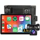 Автомобильный дисплей CarPlay с камерой заднего вида 10м Podofo A3782 8", беспроводной Apple CarPlay и Android Auto, монитор с видеорегистратором, Bluetooth, FM, AUX (1353) - изображение 1