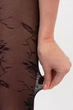 Женские колготки в сетку с цветочным узором Giulia MESH FLORAL 40 (5) 3 Black-nero, капроновые эластичные колготы с рисунком - изображение 4