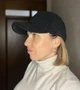 Теплая женская кепка бейсболка Тедди барашек с ушками черная - изображение 6