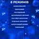 Гирлянда роса штора 3х3 метра 10 нитей 200 LED синий гирлянда штора на окно 8 режимов прозрачный провод - изображение 7