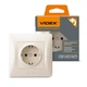 Розетка Videx BINERA 1ая с заземлением кремовая (VF-BNSK1G-CR) - изображение 4