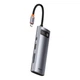 Порт-репликатор Baseus 7-in-1 Metal Gleam Series Type-C to HDMI+USB+SD/TF Docking Station (WKWG020113) - изображение 2
