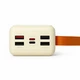 Повербанк ACL SOLAR PW-141 (PD 20W, QC3.0 22.5W, Type-C, Lightning, MicroUSB, 30000 mAh) Beige - зображення 3