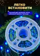 Світлодіодна гірлянда роса 100 метрів 1000 led лампочок на котушці з пультом 8 режимів зелений провід Синій - зображення 4