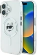 Etui plecki Karl Lagerfeld IML Metal Choupette Head MagSafe do iPhone 16 White (3666339318086) - obraz 1