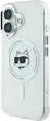 Etui plecki Karl Lagerfeld IML Metal Choupette Head MagSafe do iPhone 16 White (3666339318086) - obraz 2