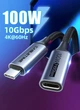 Кабель Cabletime USB Type-C - USB Type-C (M/F) PD 100W, 0.5 м, White (CU21E) - изображение 2