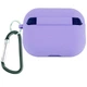 Силіконовий футляр з мікрофіброю для навушників Airpods Pro 3 Бузковий / Dasheen - зображення 2