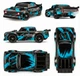 Радіокерована машинка дрифтова 4WD Demon Eye Blue 29см. з ефектом диму LED підсвітка повнопривідна для дрифту та гонок - изображение 6