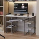 Письмовий стіл Ferrum-decor Тім 75x140x70 сірий ДСП Біле 16мм (FRD-101897) - зображення 1