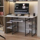 Письмовий стіл Ferrum-decor Тім 75x120x60 чорний ДСП Біле 16мм (FRD-103950) - зображення 1