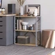 Етажерка 3/60 Ferrum-decor Серії Конект 75x60x28 сірий ДСП Дуб Сонома 16мм (FRD-104269) - зображення 1