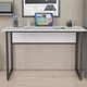 Письмовий стіл Ferrum-decor Коді 75x100x70 чорний ДСП Біле 16мм (FRD-103761) - зображення 1