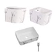 Комплект Qtap Tern Marble 3 в 1: унитаз подвесной Ultra Quiet + биде подвесное + раковина накладная QTTERMR49164 - изображение 1