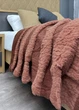 Плед 200х230 см (+-10см) Рогожка на овчине "Тедди" цвет бургунди (87-294) - изображение 6