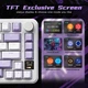 Клавиатура Attack Shark X85 PRO White-Purple Беспроводная Игровая Механическая. С Экранчиком. 2.4G/Bluetooth/Кабель. Батарея 5000mAh. 75% Формат. Blueberry Switch. - изображение 3