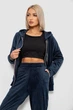 Спортивный костюм женский велюровый, цвет синий, M, 257R4122 - изображение 2