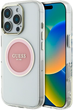 Панель Guess IML Metal Colored Circle Classic Logo MagSafe для Apple iPhone 16 Pro Transparent/Pink (3666339428594) - зображення 1