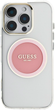 Панель Guess IML Metal Colored Circle Classic Logo MagSafe для Apple iPhone 16 Pro Transparent/Pink (3666339428594) - зображення 3