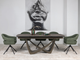 Стул поворотный для кухни, кафе, бара R-180 Vetro Mebel Черный/Зеленый мох (металл/ткань) (R-180-green-moss/black) - изображение 9