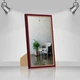 Рамка для фото пластиковая 21х30 багет: AM1515-X273 Темное дерево с золотом (с глянцевым прозрачным пластиком 0.8мм, двп с ножкой) EmojiFrame - изображение 2