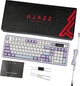 Klawiatura bezprzewodowa Ajazz AK980 Gift Switch V2 Wireless/USB White-Purple (AK980-V2-G-PWB) - obraz 6
