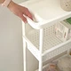 Этажерка 3-х-ярусная на колесиках MBM HOME FH-23 WHITE пластиковая белая - изображение 6