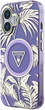 Etui Guess Glitter Flowers Triangle Buttons MagSafe do Apple iPhone 16 Purple (3666339432317) - obraz 1