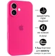 Чохол Silicone Premium case з захистом камери для iPhone 16 Full Camera Protective hot pink 2261 - зображення 1
