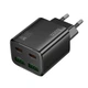 Сетевое зарядное устройство HOCO N56 Fundador four-port PD30W (2C2A) 4 порта евро вилка черный - изображение 1