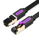 Мережевий кабель Vention Flat Cat. 7 Patch Cable 1. 5M чорний - изображение 1