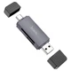 Кардридер HOCO HB45 Spirit 2-in-1 USB/Type-C 2.0 card reader Metal Gray - изображение 1