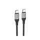 Кабель HOCO X102 Type-C to Type-C 3A, 1m, nylon, aluminum connectors, Black - зображення 1