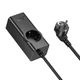 Мережевий подовжувач HOCO NS9 Wisdom 1-position (PD67W/3C1A) desktop socket (EU/GER) (2 m) Black - зображення 3