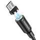 Кабель BOROFONE BX41 USB to Micro 2.4A, 1m, PVC, PVC connectors, magnetic, Black - изображение 3