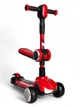 Детский самокат-беговел Scooter Highend с фарами, подсветкой и музыкой, красный - изображение 1