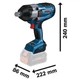 Набор Аккумуляторный ударный гайковерт Bosch GDS 18V-1050 /2 акум 5.0+ З. П - изображение 2
