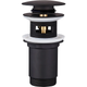 Донний клапан для раковини Koer PW-07-05 1 1/4'' з переливом автоматичний СLICK-СLACK (Колір чорн) (KR5785) - изображение 1